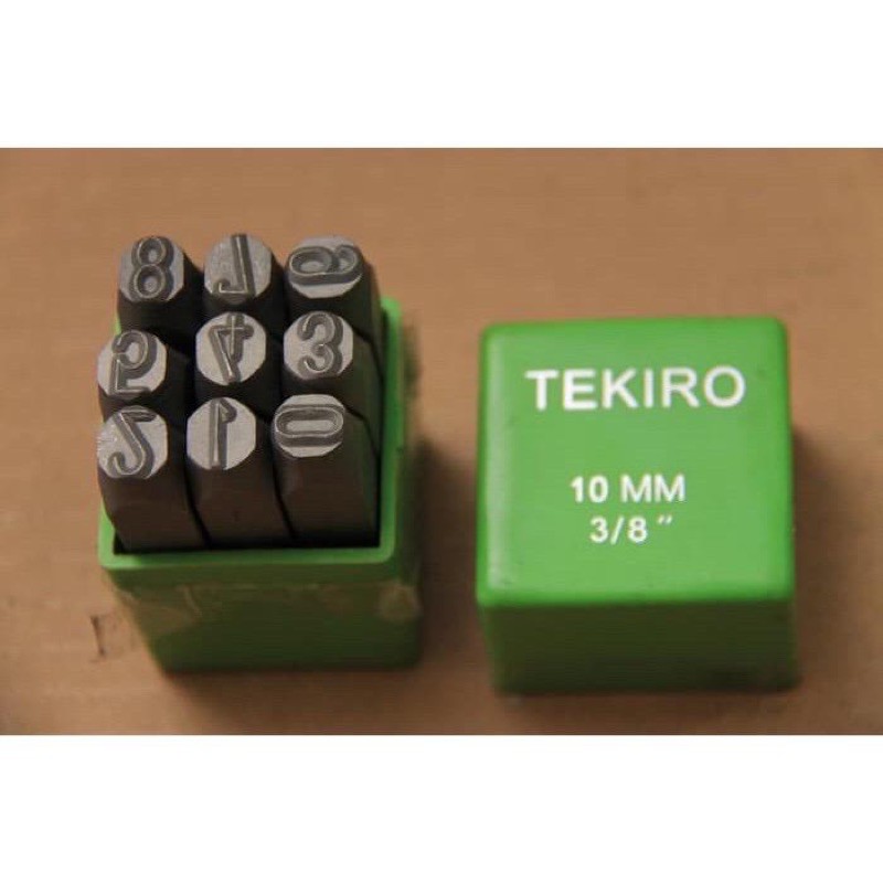 Angka Ketok Uk. 1.5 mm ~ 12 mm Nomor Pukul 0 ~ 9 Isi 9 pcs / Number Punch Set TEKIRO