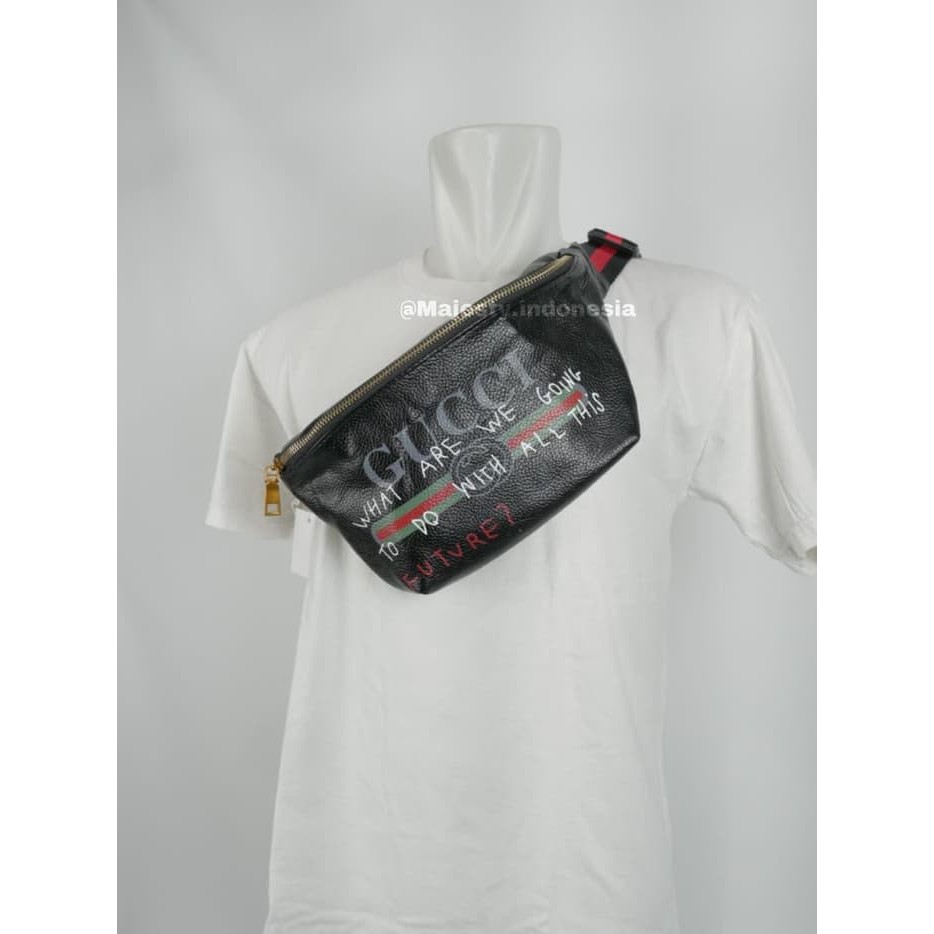 Waistbag / Tas Selempang Gucci Kulit Grade Ori Import Murah Majesty
