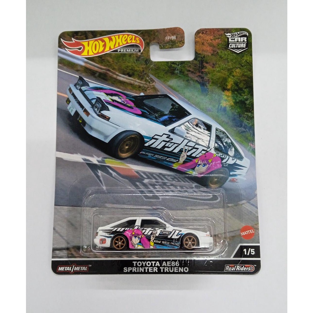 Diecast Hot Wheels Mountain Drifters | Toyota AE86 Sprinter Trueno Putih HW Hotwheels Mobil Mainan Anak Car Culture 2022