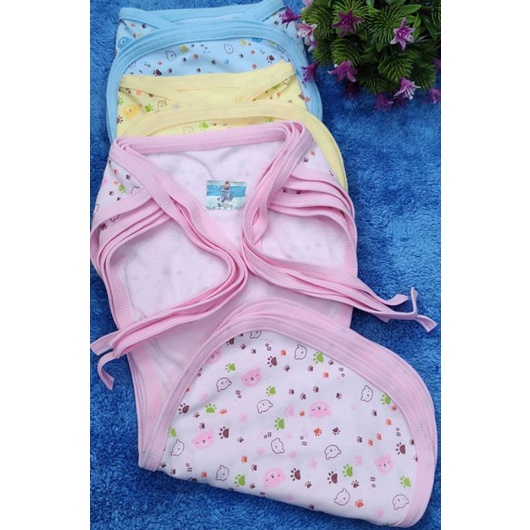 12PCS POPOK BAYI KAIN TALI-POPOK BAYI JAY JAY DOUBLE MOTIF WARNA-POPOK TALI-POPOK BAYI MURAH