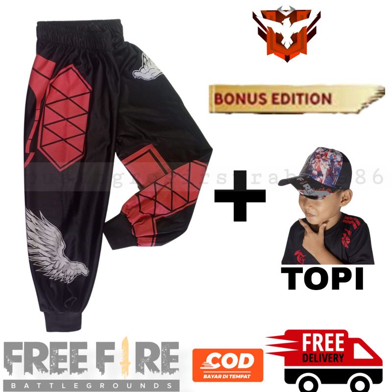 Celana Panjang Anak Gaming Angel Free Fire Anak Junior