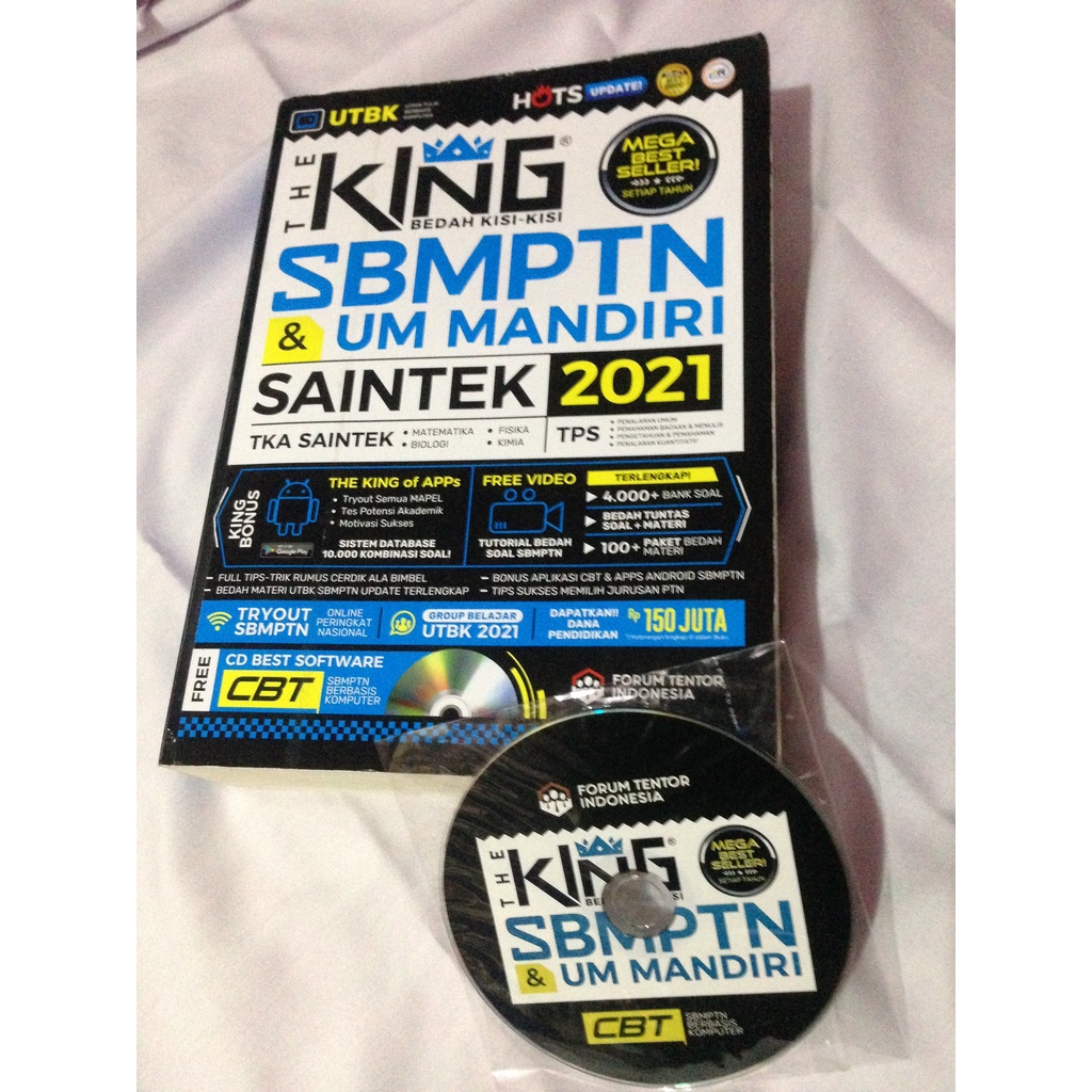 Buku THE KING SBMPTN & UM MANDIRI SAINTEK 2021 ada TKA dan TPS (preloved) masih mulus banget
