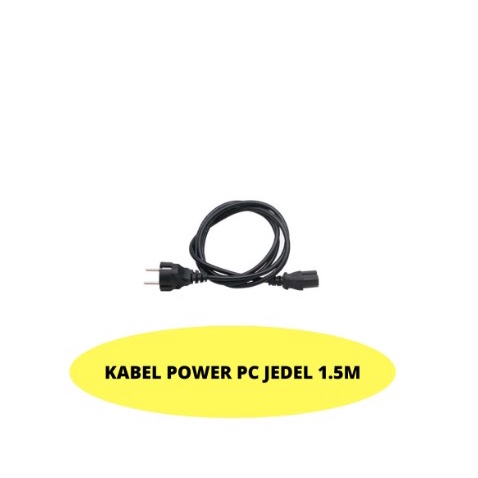 Kabel power supply psu cpu jedel 1.5 meter 3x0.75mm original - Cable power cord to c13 1.5m for pc monitor rice cooker etc