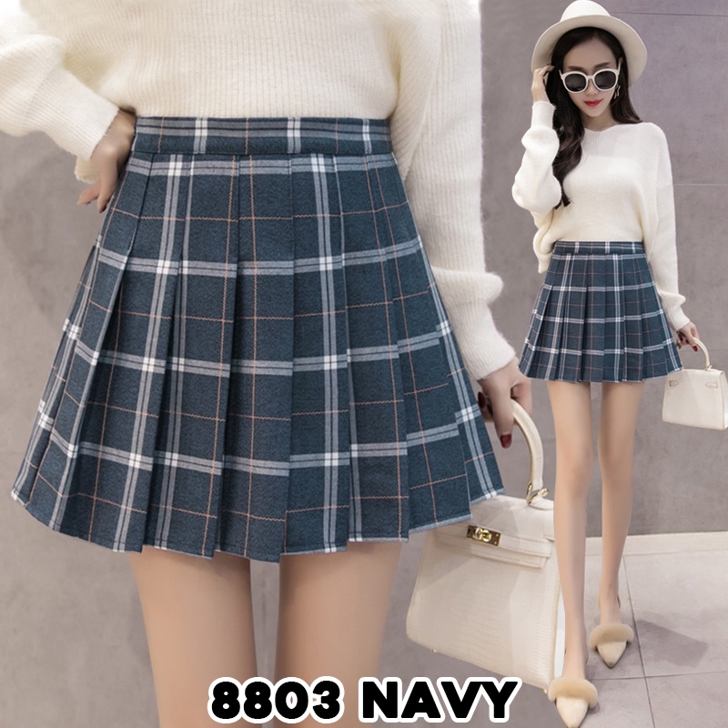 KARAKOREA 8801 Korean Pleated Skirt/Rok Mini/Rok Lipit Lisa/japanese skirt/Rok Korea Skirt