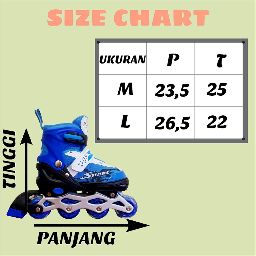 ( BISA COD ) Sepatu Roda Anak/Sepatu Roda Sport Bintang 1RD Lampu FREE BAUT 8806