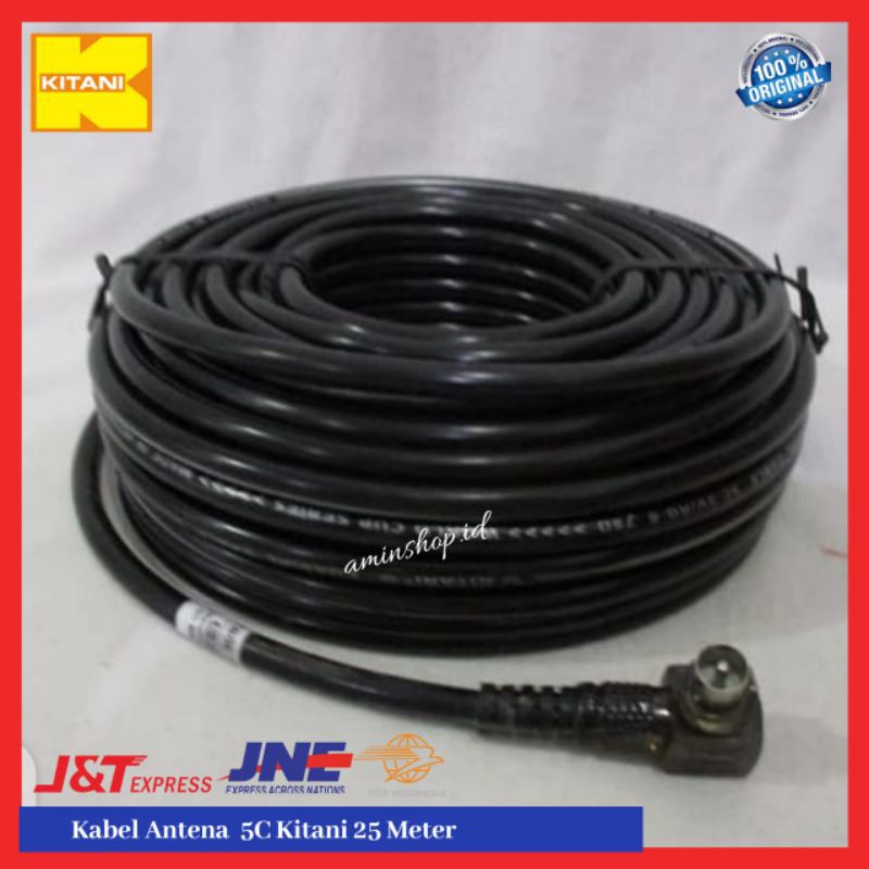 Kabel Antena Tv Kitani Coaxial 5C+Jek 25 Meter Full Tembaga Kabel Tv Ke Antena Kabel Antena Kabel antena tanpa booster kabel antena berkualitas kabel antena murah kabel antena kabel parabola antena hd antena digital kabel antena terbaik kabel CCTV