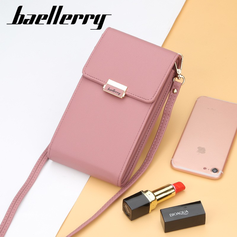 [BISA COD] Tas Selempang Dompet Wanita BAELLERRY Dompet Panjang Tali Original Bahan Kulit N5191