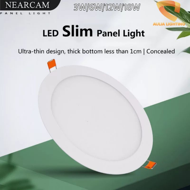 Lampu Downlight Led panel 6w 6watt 6 watt w bulat bundar round tipis inbow Hias Plafon Berkualtas