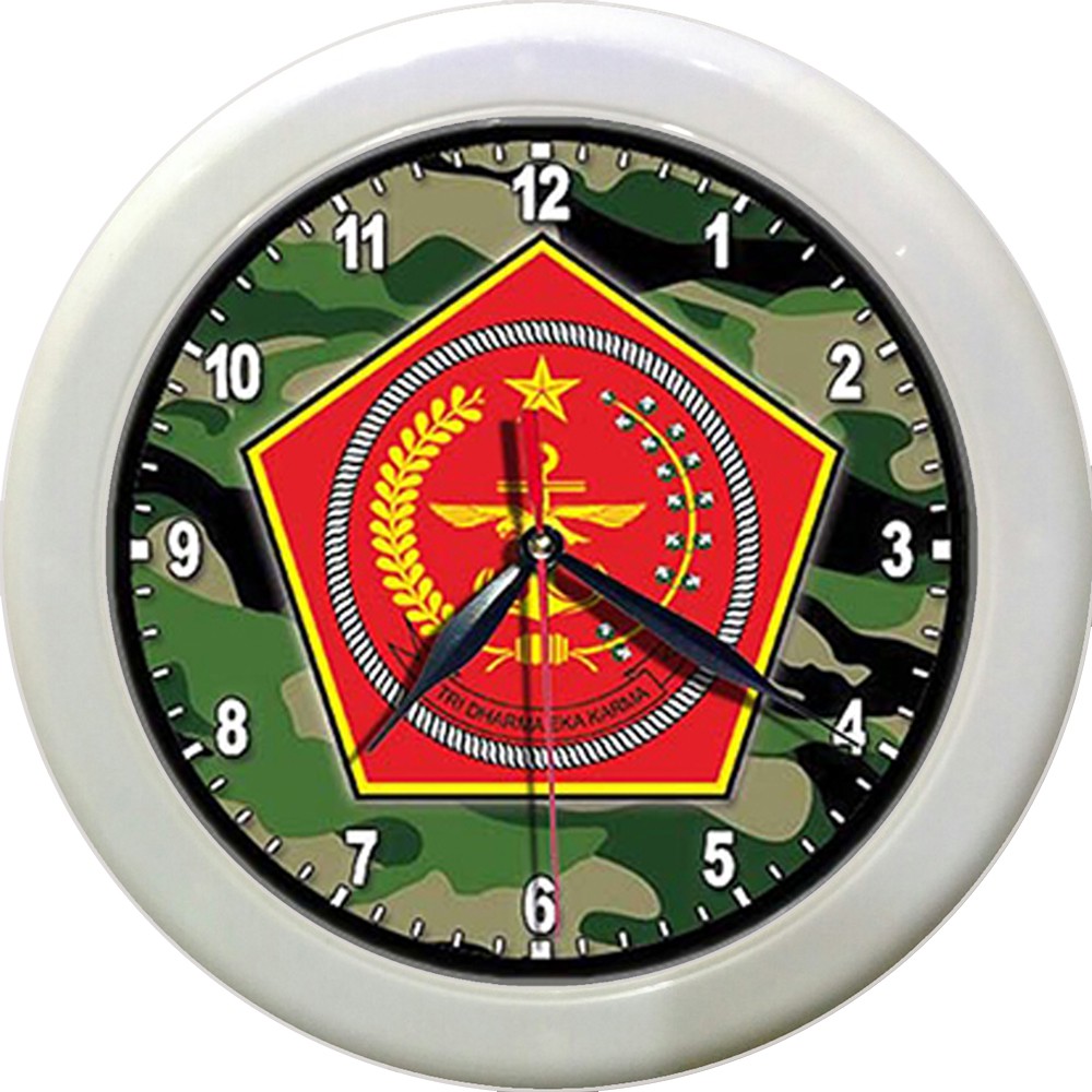 JAM DINDING TNI-LOGO   (DIAMETER 30CM)