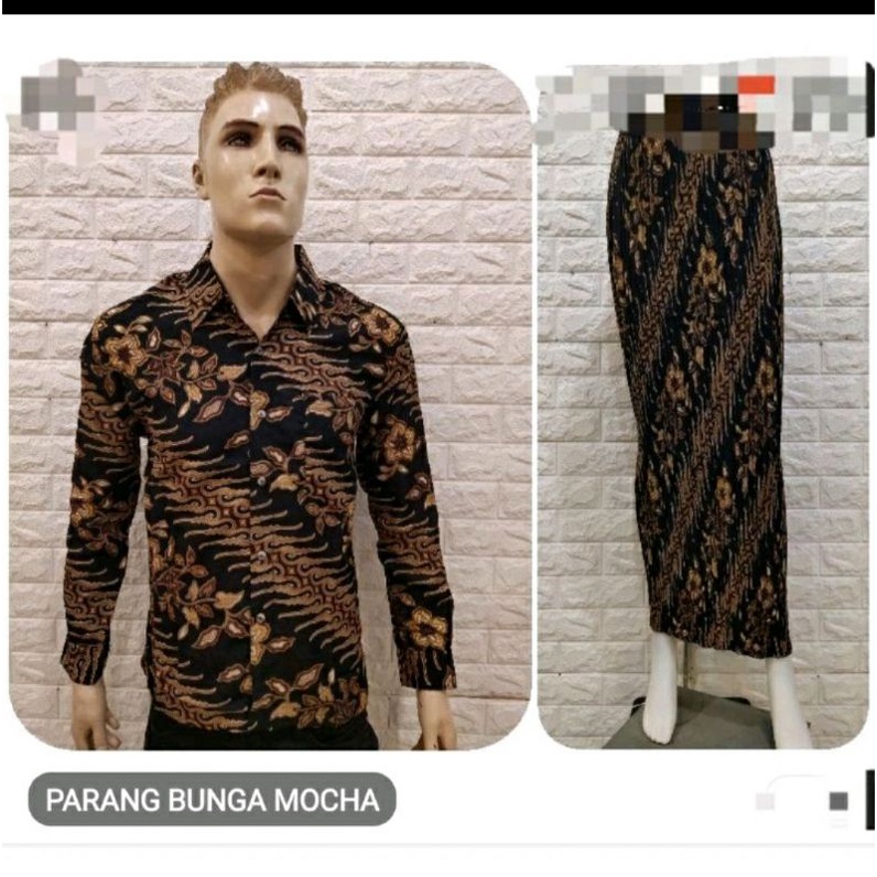 Couple Kemeja Batik dan Rok Pasangan