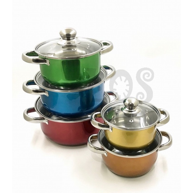 Panci Set Stainless Rainbow BISTRO BO-1610 (00142.01345)