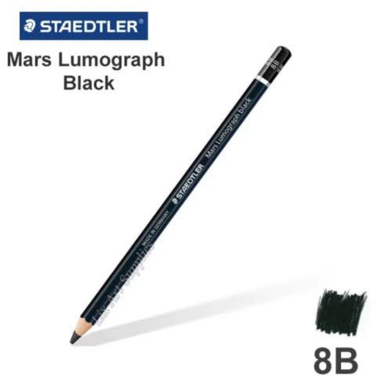 

ECER pensil staedtler 8b mars lumograph hitam alat penebal mewarnai