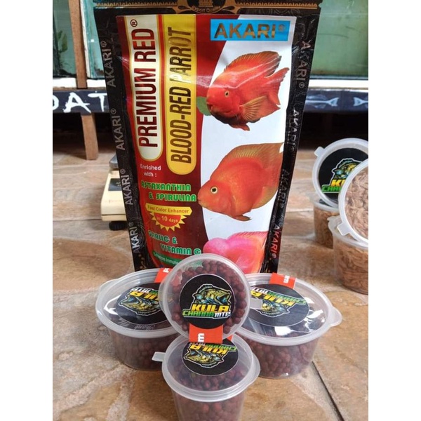 pelet pellet akari blod red parrot 2mm