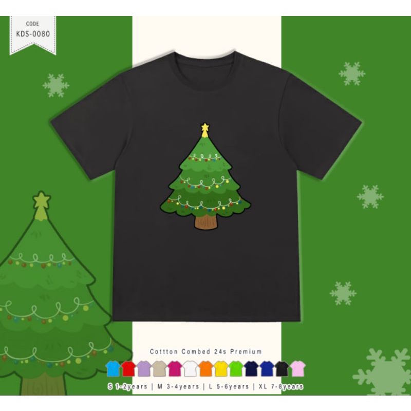 KAOS ANAK-ANAK EDISI NATAL POHON NATAL/KIDS T-SHIRT CHRISTMAS TREE