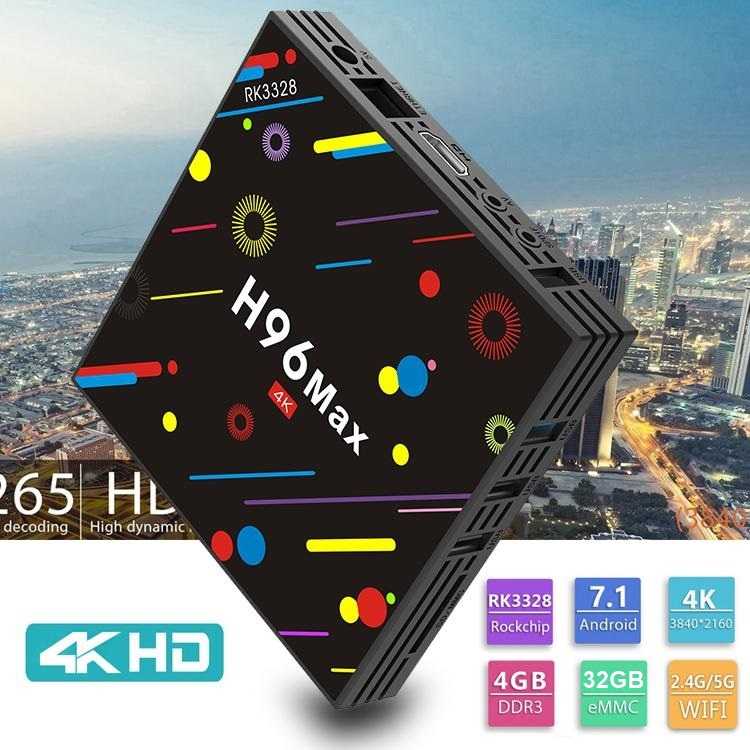 Android Tv Box H96 Max 4GB RAM - 32GB ROM 4K CPU RK 3328 OS 7.1