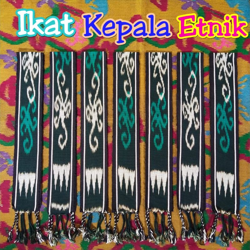 Ikat Kepala etnik tenun, kain tenun, syal tenun