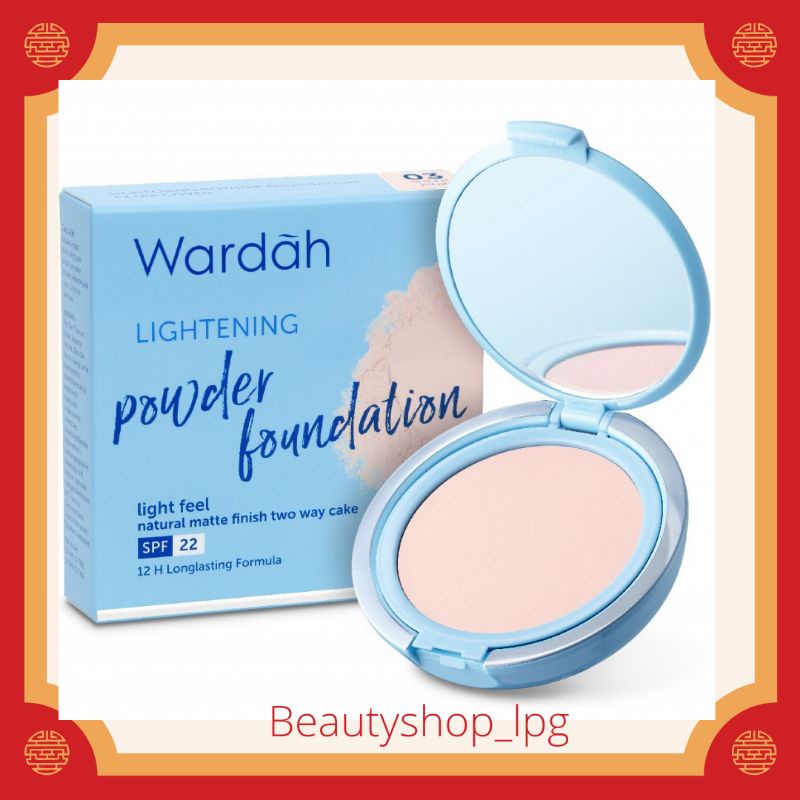 BEDAK WARDAH LIGHTENING POWDER FOUNDATION LIGHT FEEL TERLARIS BEDAK WAJAH PRIA WANITA ORIGINAL MURAH