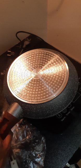 Kh Cypruz Panci Frypan Penggorengan Marble Teflon 24cm 26cm 28cm Induksi Fry Pan Wajan Induction