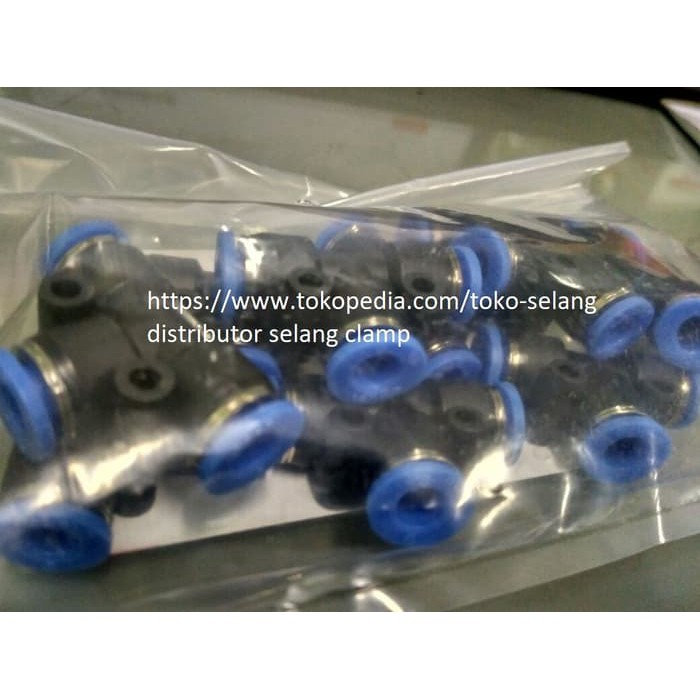 PUT 10 sambungan selang tubing MPE 10 fitting pneumatic 10mm