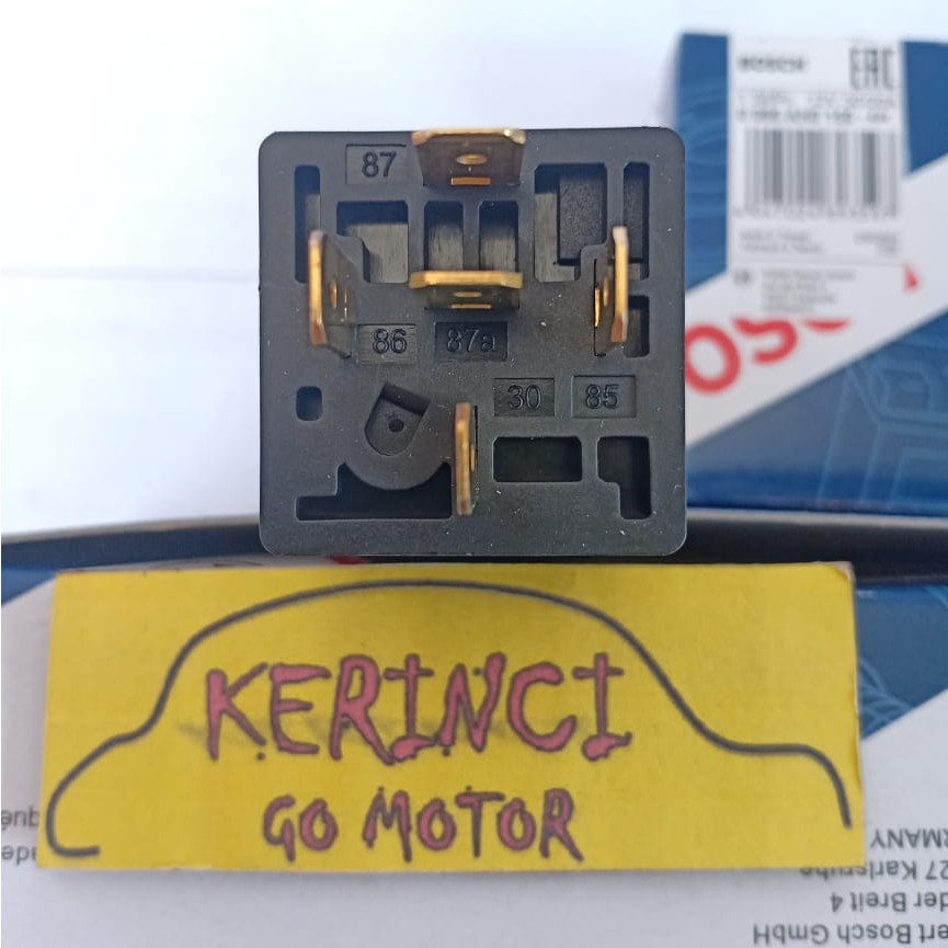 RELAY BOSCH KAKI 5 87A PEMUTUS ARUS 12V 30/20A AH0 150 - RELAY KLAKSON