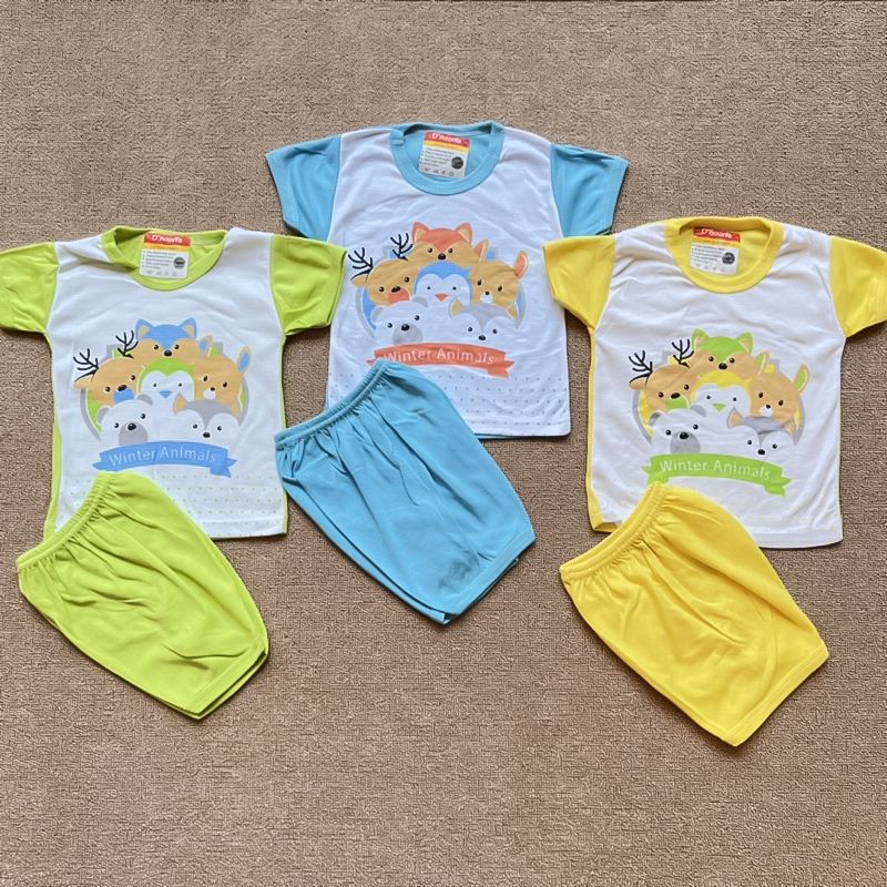 Setelan Baju Bayi D noorfa ( 3 - 12 bulan ) | Baju Bayi Lengan Kutung dan Lengan Pendek [ Bunda Altaf ]