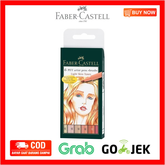 

(BISA COD) Faber-Castell PITT Artist Pen Brush Skin Tones 6 Wallet
