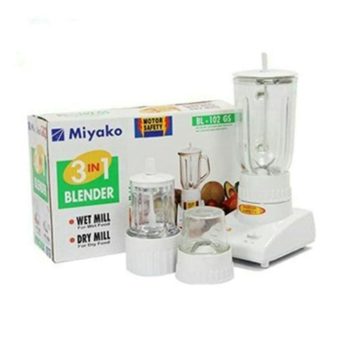Monggo] Miyako Blender 3 In 1 Kaca Bl-102Gs