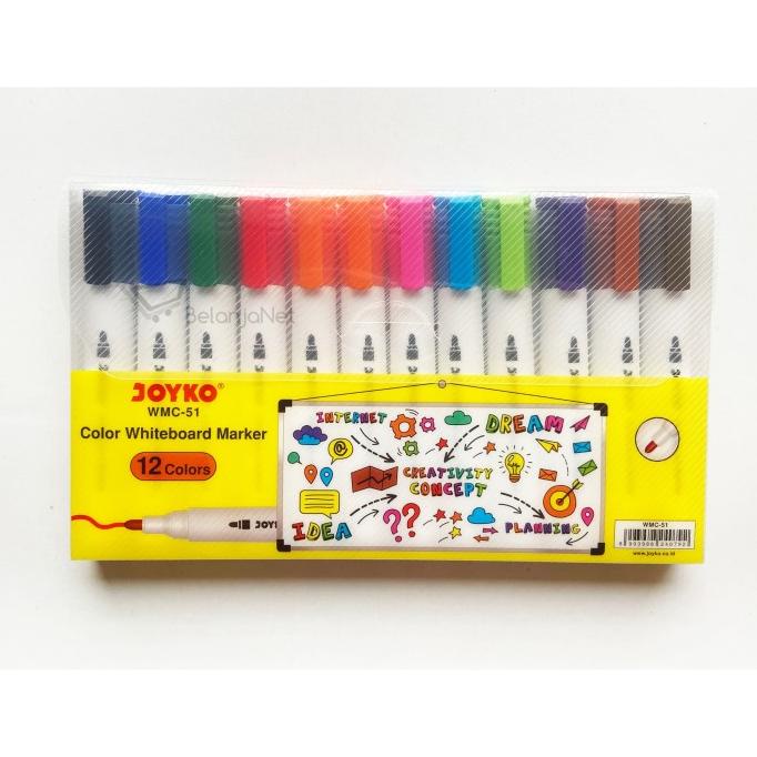 

BISA COD Spidol Papan Tulis 12 Warna | Color Whiteboard Marker Joyko WMC-51/PULPEN GEL/PULPEN LUCU/PULPEN 1 PACK/PENSIL WARNA/PENSIL 2B/PENGHAPUS JOYKO/PENGHAPUS LUCU/RAUTAN PENSIL PUTAR/RAUTAN ELEKTRIK/SPIDOL WARNA/SPIDOL PERMANEN/SPIDOL