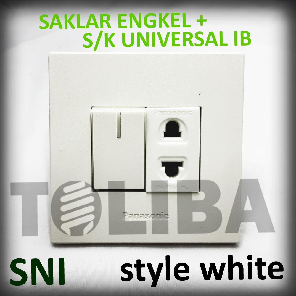 saklar engkel stop panasonic / saklar stop kontak universal minimalis style white sni