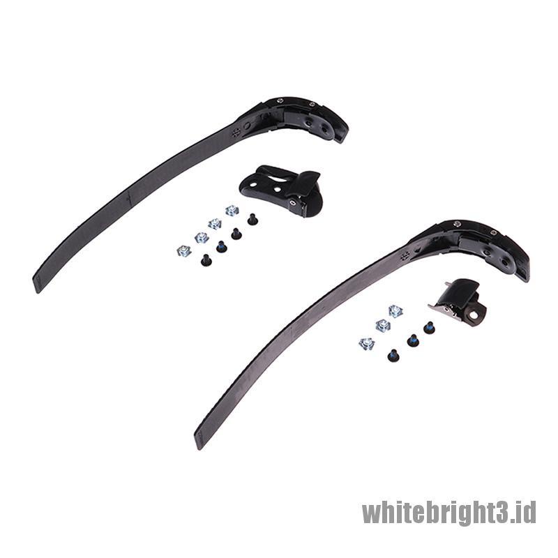 2 Set Strap Buckle Bahan PP Warna Putih Dengan Mur Sekrup Untuk Sepatu Roda