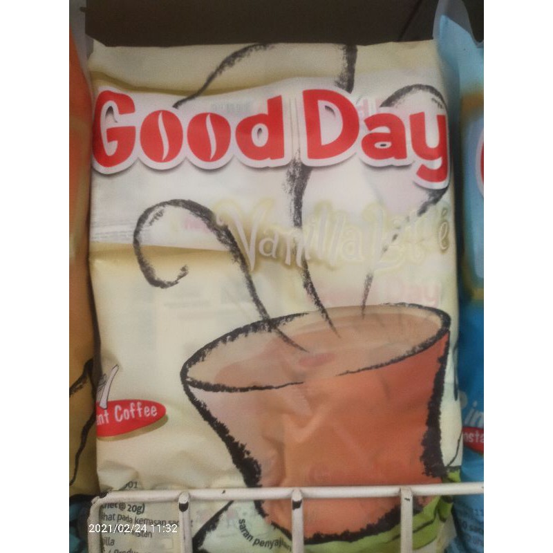 

@20 gram good day vanilla latte 3 in 1