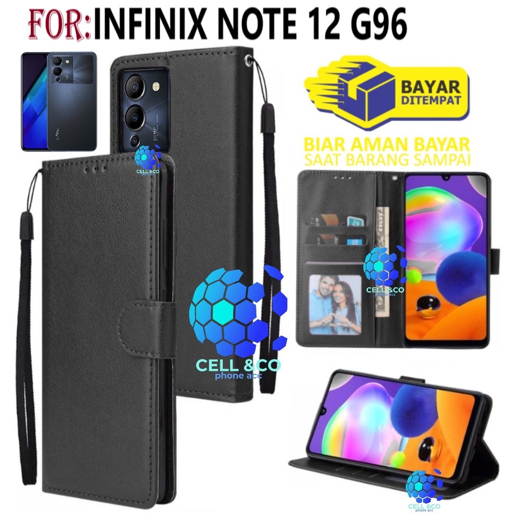 NEW INFINIX NOTE 12 G96 TERBARU CASE FLIP LEATHER WALLET PREMIUM FLIP CASE BUKA TUTUP KESING HP CASING FLIP CASE WALLET INFINIX NOTE 12 G96