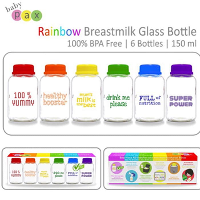 

Botol ASI Kaca Baby Pax Rainbow grosir