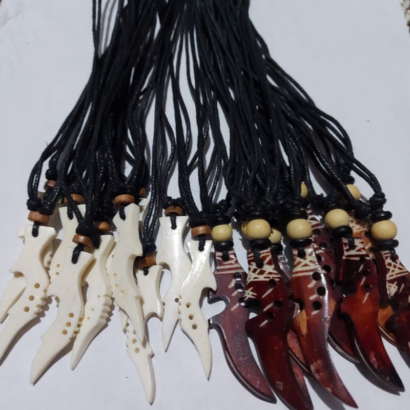 4s Grosir Solo || Kalung Taring Kujang Asli terbuat dari Tulang Sapi || Kalung Liontin asli Tulang Khas JOGJA || Kalung JOGJA || KALUNG TARING KUJANG || Kalung Etnik Pria &amp; Wanita