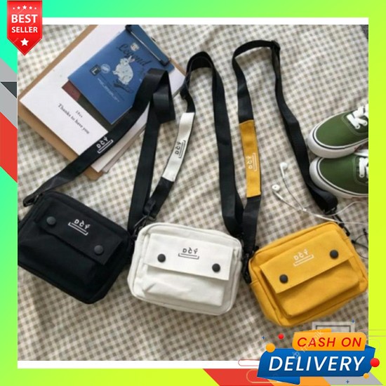 Tas Selempang Bahu Wanita Lyora Murah Bahan Kulit Sintetis Warna Hitam Coklat Bahan Tebal Halus Tida