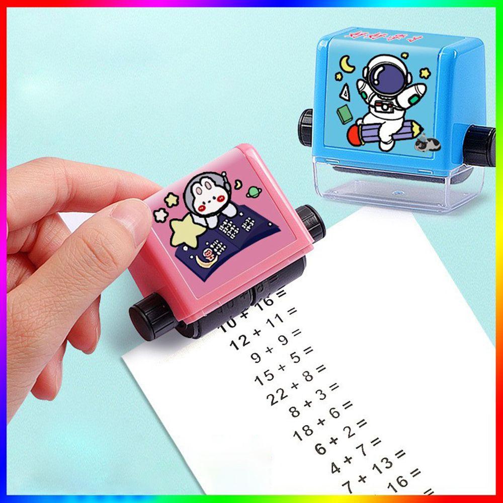 Stempel Rolling Angka Digital Bahan PVC Untuk Latihan Matematika