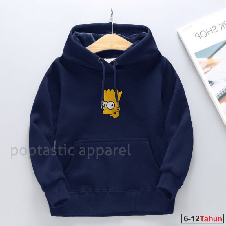 Jaket Distro Sweater Hoodie anak Laki-laki perempuan THE SIMPSONS FLEECE TEBAL