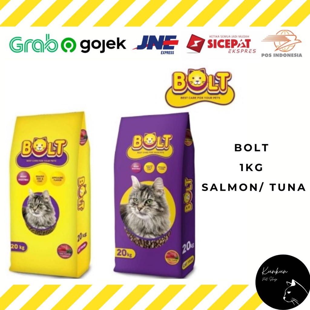 BOLT CAT 1 KG - SALMON / TUNA (DRY CAT FOOD)