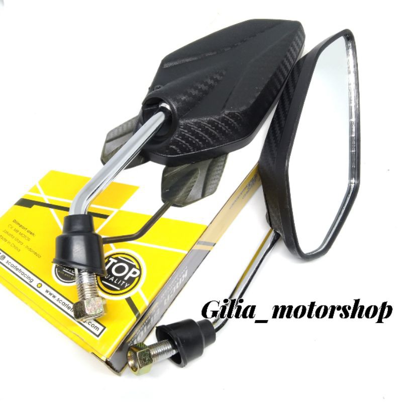 Spion Motor Standar Carbon Tangkai chrome Jupiter z Jupiter mx Vixion Mio model karbon Universal