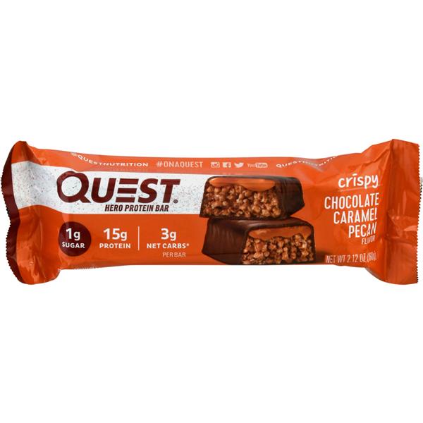 

Quest Keto Ketogenic Low Sugar Low Carb High Protein Chocolate Caramel Pecan Protein Bar