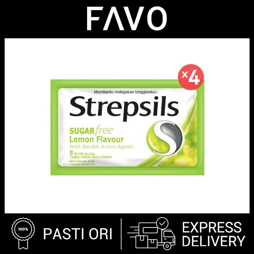 

Permen Strepsils Pelega Tenggorokan Lemon 8 Butir - 4 Pcs