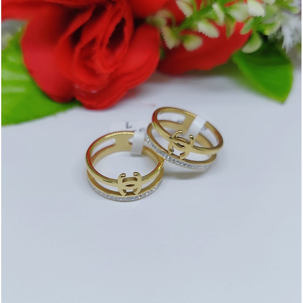 Cincin titanium permata  perhiasan  jewelry 0284-0286