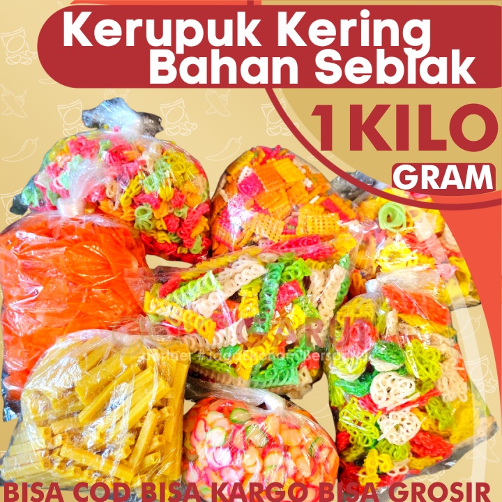 

Kerupuk Kering 1KG Bahan Seblak Variasi Lengkap by GG (Bisa COD/Grosir/Kargo)