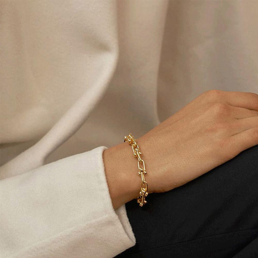 Mxbeauty Gelang Rantai Vintage Baru Wanita Hiphop Punk Perhiasan Pasangan