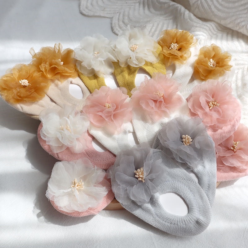 Flower baby socks / kaos kaki bayi newborn