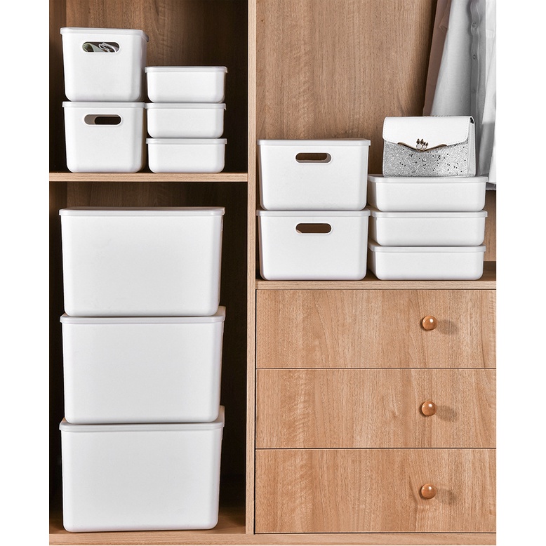 White Series Kotak Penyimpanan Serbaguna Murah Pakaian Dapur Kamar Mandi Kamar Tidur Organizer Storage Box Ukuran Lengkap