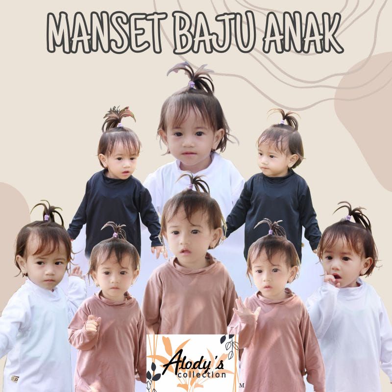 Manset Anak Lengan Panjang Usia 1-4 Tahun Size S &amp; M Terbaru Termurah / Alody's Collection