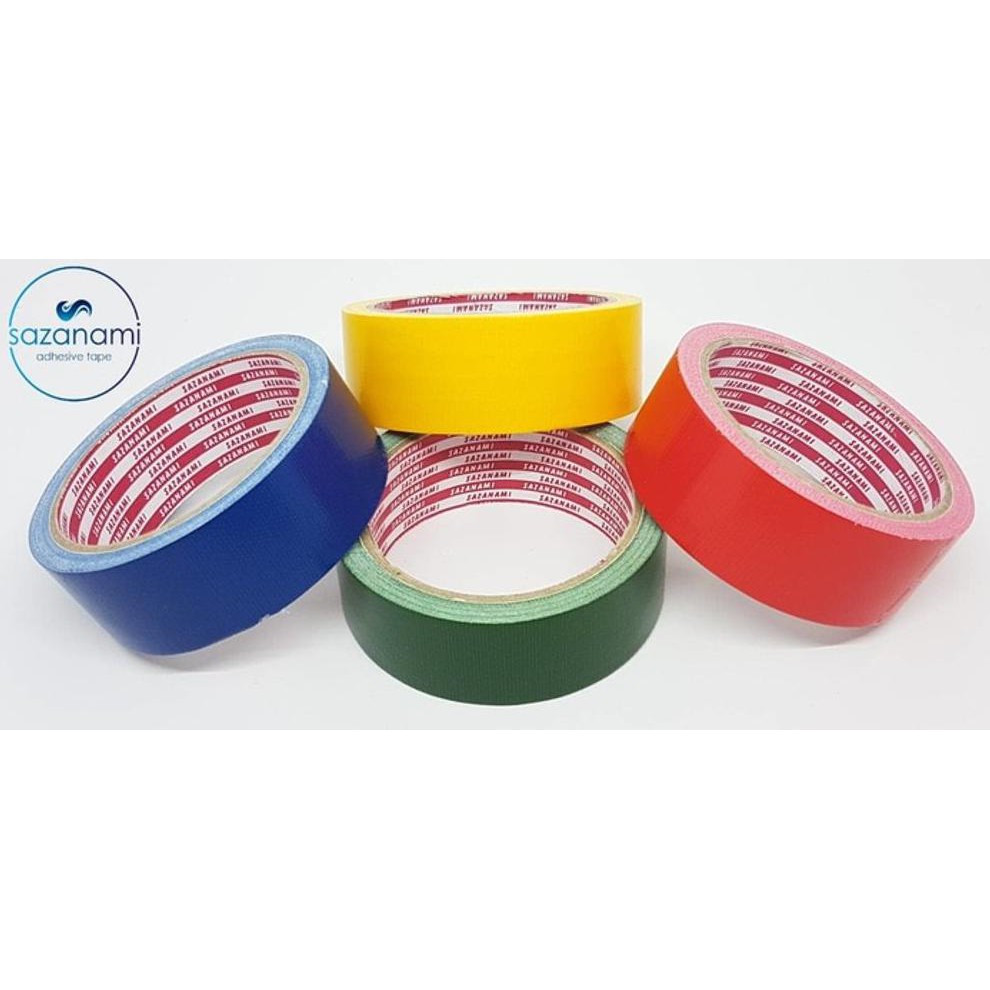 

TERMURAH Lakban Kain Warna 36 MM x 10Y Sazanami Cloth Tape Warna Hitam