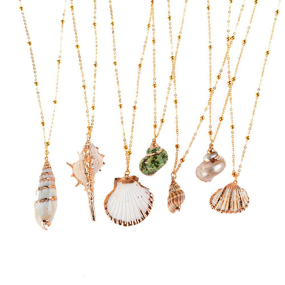 Needway   Shell Kalung Wanita Musim Panas Pantai Cowrie Sea Jewelry