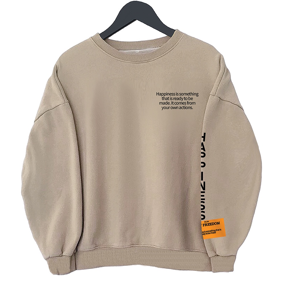 SWEATER THRIFT CREWNECK OVERSIZE | SWEATER OVERSIZE | TANGAN BALON | OVERSIZE SWEATER-HAPPYNESS LD130 P72